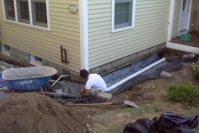 Exterior Drainage System install